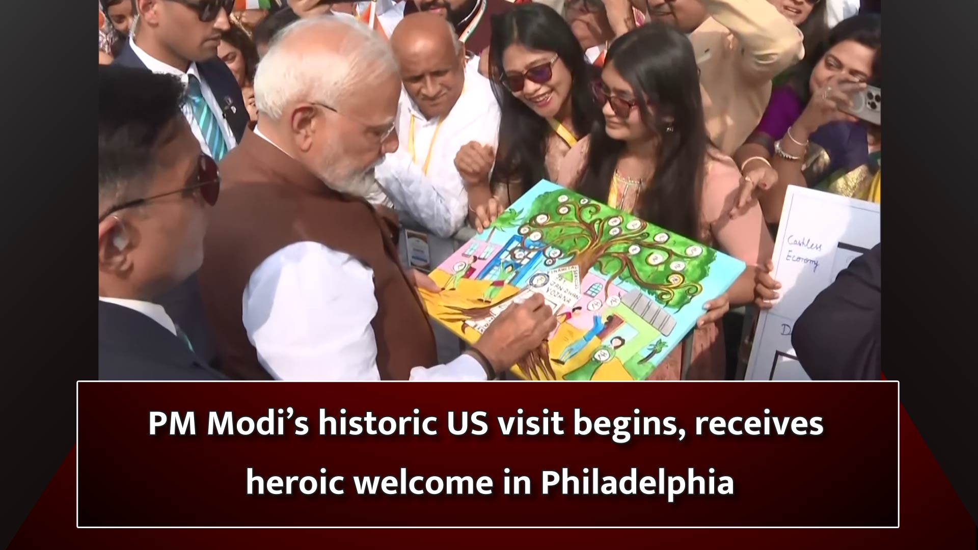 PM Narendra Modi`s historic US visit begins, receives heroic welcome in Philadelphia